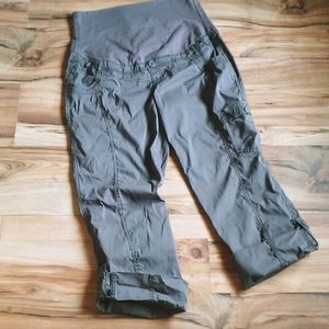 Maternity cargo utility pants L